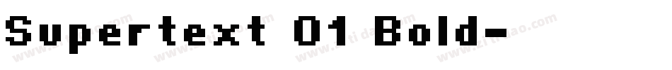 Supertext 01 Bold字体转换